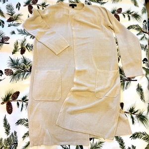 J CREW Juliette Beige Linen Blend Open Front
Cardigan. NWOT